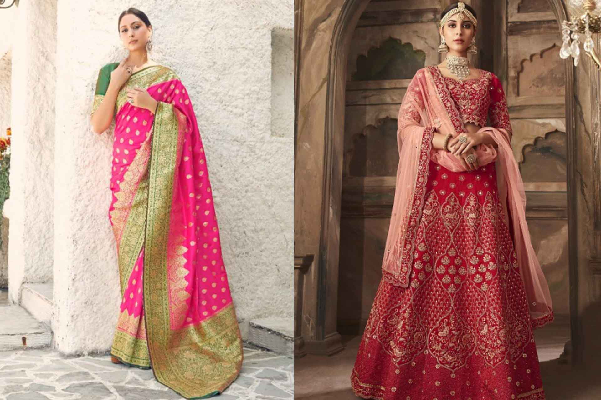 Difference Between a Saree and a Lehenga