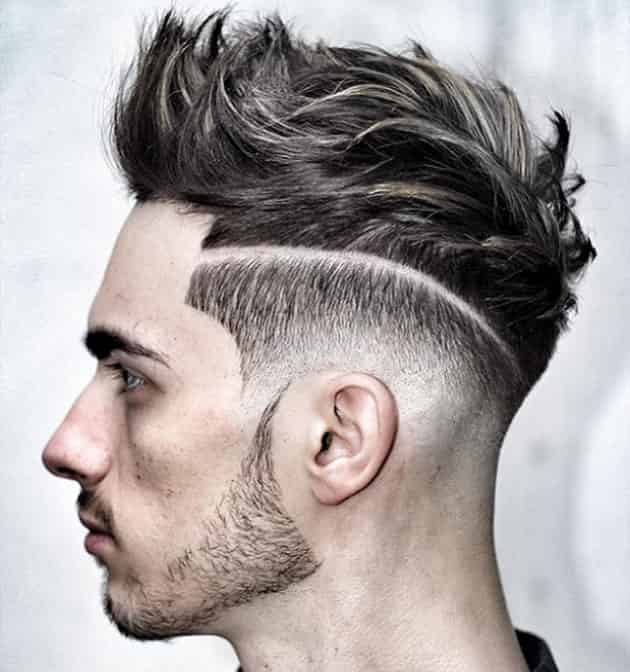 Messy Pomp HairCut with Sheer