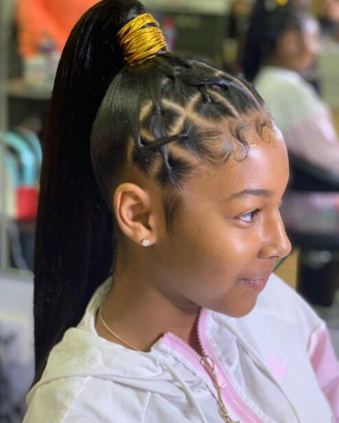 Bands and buns Rubber Band Hairstyles For Kids