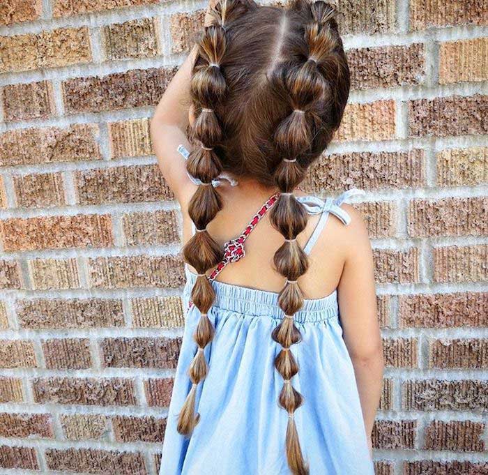 Pigtails Rubber Band Hairstyles For Kids