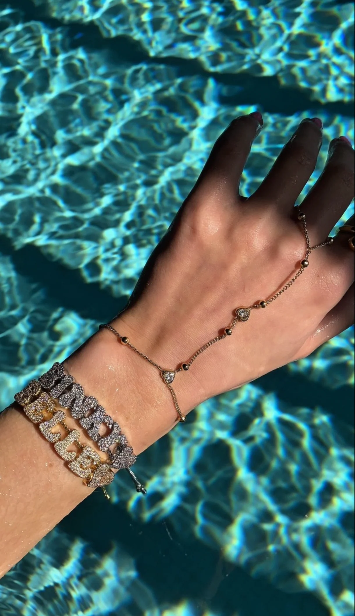 Aesthetic Silver Hand Chains